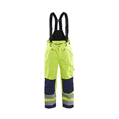 Blaklader 186719773389C146 Shell Arbeitshose, High Vis Gelb/Marineblau, Größe C146 von BLÅKLÄDER