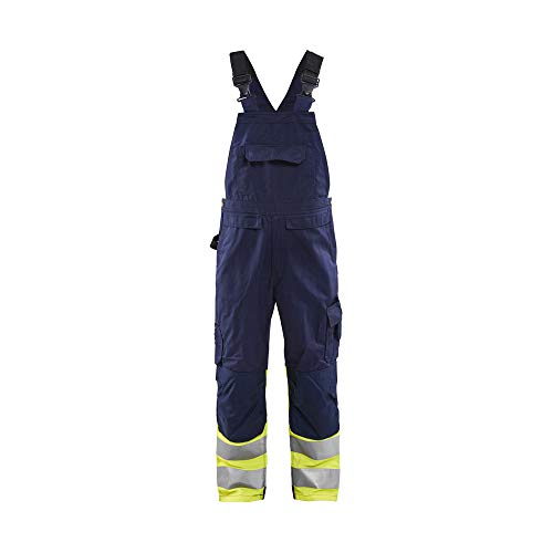 Blaklader 266218008933D104 High Vis Latzhose, Marineblau/Gelb, Größe D104 von BLÅKLÄDER