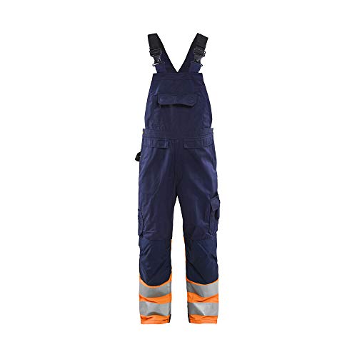 Blaklader 266218008953C44 High Vis Latzhose, Marineblau/Orange, Größe C44 von BLÅKLÄDER