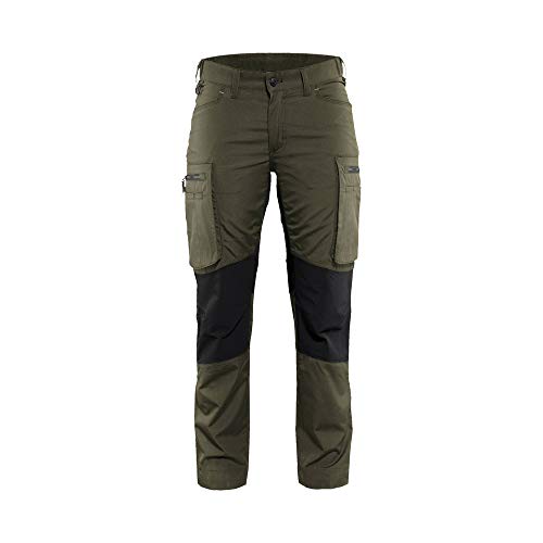 Blaklader 715918454599C42 Damen Stretch Diensthose, Dunkles Olivgrün, Größe C42 von BLÅKLÄDER