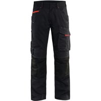 Blaklader - Blakläder Service Bundhose Service Plus, schwarz / rot, Konfektionsgröße 58 Grammatur 250 Blaklader - Blakläder Service Bundhose Service Plus, schwarz / rot, Konfektionsgröße 58 Grammatur 250 von BLAKLADER