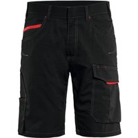 Blaklader - Blakläder Service Shorts Service Plus, schwarz / rot, Konfektionsgröße 52 von BLAKLADER