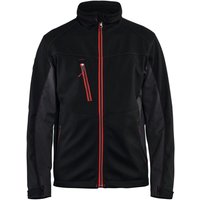 Blaklader - Blakläder Softshell Jacke Service Plus, schwarz / rot, Unisex-Größe: 2XL Blaklader - Blakläder Softshell Jacke Service Plus, schwarz / rot, Unisex-Größe: 2XL von BLAKLADER