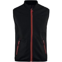 Blaklader - Blakläder Softshell Weste Service Plus, schwarz / rot, Unisex-Größe: 2XL Blaklader - Blakläder Softshell Weste Service Plus, schwarz / rot, Unisex-Größe: 2XL von BLAKLADER