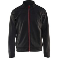 Blaklader - Blakläder Sweatjacke Service Plus, schwarz / rot, Unisex-Größe: 2XL von BLAKLADER