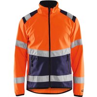 Blaklader - Blakläder Warnschutz-Softshell-Jacke, orange / marineblau, Unisex-Größe: m von BLAKLADER