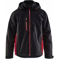 Blaklader - Hardshell-Jacke Wasserabweisend t.s - schwarz/rot - 479019779956-S von BLAKLADER