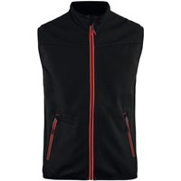 Blakläder Softshell Weste Service Plus, schwarz / rot, Unisex-Größe: XL von BLAKLADER