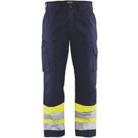 Blakläder Warnschutz-Bundhose, gelb / marineblau, Konfektionsgröße DE: 60 von BLAKLADER