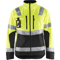 Hochsichtbare Softshell-Arbeitsjacke 4900 – Neon-Gelb/Schwarz 4XL von BLAKLADER