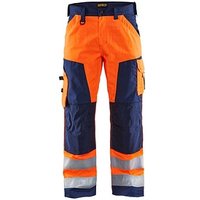 BLAKLÄDER® Herren Warnschutzhose 1566 orange, marine Größe 32 von BLAKLÄDER®