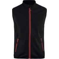 Blakläder Softshell Weste Service Plus, schwarz / rot, Unisex-Größe: 2XL von Blakläder