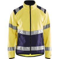 Blakläder Warnschutz-Softshell-Jacke, gelb / marineblau, Unisex-Größe: M von Blakläder