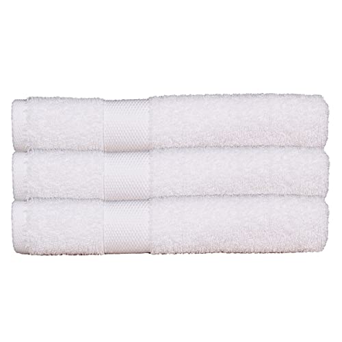 Set mit 3 Maxi Badetüchern, 100 x 150 cm, 500 g/m², Weiß von BLANC AVENUE