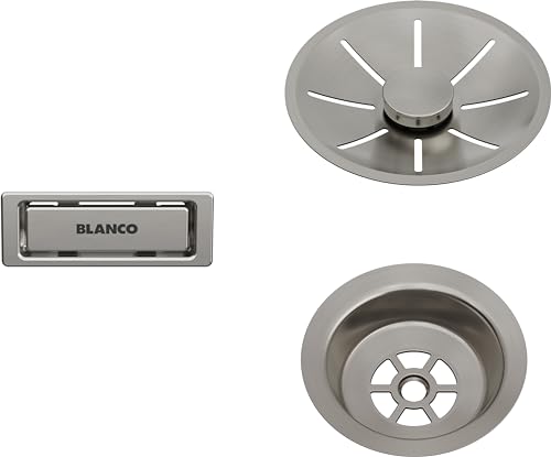 BLANCO Ablauf- und Überlaufset für Einzelbecken | satin platinum BLANCO Ablauf- und Überlaufset für Einzelbecken | satin platinum von BLANCO