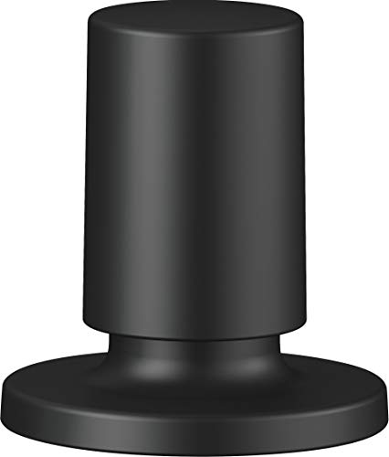 BLANCO Zugknopf rund schwarz matt | Erforderliches Loch / Bohrdurchmesser: 14 - 35 mm | Kombinierbar mit allen BLANCO Spülen und Ablaufgarnituren von BLANCO