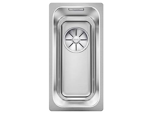 BLANCO SOLIS 180-IF | Edelstahl Spüle | Einbauart: Einbau von Oben & Flächenbündig | für 30 cm breite Unterschränke | Widerstandsfähig gegenüber Kratzern | Großes Beckenvolumen von BLANCO
