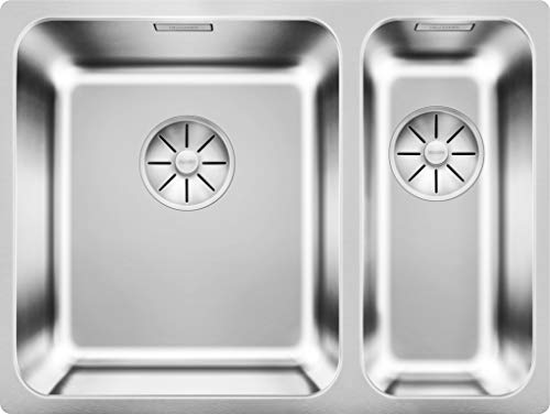 BLANCO SOLIS 340/180-U | Edelstahl Spüle | Einbauart: Unterbau | Hauptbecken links | für 60 cm breite Unterschränke | Widerstandsfähig gegenüber Kratzern | Großes Beckenvolumen von BLANCO