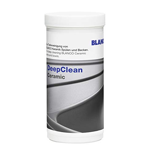 BLANCO DeepClean Ceramic | Reinigungsmittel und Pflegemittel für Keramikspülen | Profireiniger für saubere Küchen | 100g Dose | Abperleffekt | entfernt Kratzer | polierte Tiefenreinigung von BLANCO