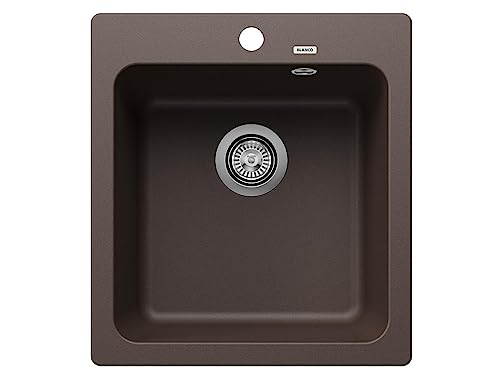 BLANCO NAYA 45 | Granitspüle aus SILGRANIT cafe | Einbauart: Einbau von Oben | für 45 cm breite Unterschränke | Großes Beckenvolumen für optimale Nutzung | Reinigungsfreundliche Öberfläche von BLANCO