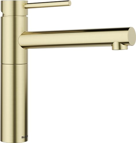 BLANCO ALTA II | Küchenarmatur in satin gold | Hochdruck | Rückflussverhinderer | Keramik Kartusche | Gesicherte Wasserqualität & wassersparend von BLANCO