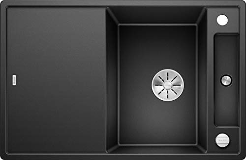 BLANCO AXIA III 45 S | Granitspüle aus SILGRANIT anthrazit | Einbauart: Einbau von Oben | reversibel | mit Glasschneidbrett | für 45 cm breite Unterschränke | Verschiebbares Schneidbrett BLANCO AXIA III 45 S | Granitspüle aus SILGRANIT anthrazit | Einbauart: Einbau von Oben | reversibel | mit Glasschneidbrett | für 45 cm breite Unterschränke | Verschiebbares Schneidbrett von BLANCO