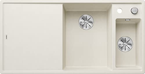 BLANCO AXIA III 6 S | Granitspüle aus SILGRANIT softweiß | Einbauart: Einbau von Oben | Hauptbecken rechts | mit Holzschneidbrett | für 60 cm breite Unterschränke | Verschiebbares Schneidbrett BLANCO AXIA III 6 S | Granitspüle aus SILGRANIT softweiß | Einbauart: Einbau von Oben | Hauptbecken rechts | mit Holzschneidbrett | für 60 cm breite Unterschränke | Verschiebbares Schneidbrett von BLANCO