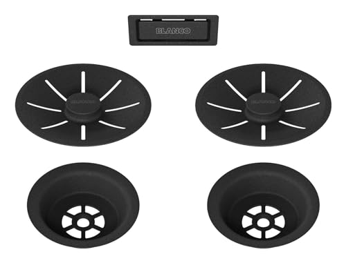 BLANCO Ablauf- und Überlaufset für Doppelbecken | schwarz matt BLANCO Ablauf- und Überlaufset für Doppelbecken | schwarz matt von BLANCO