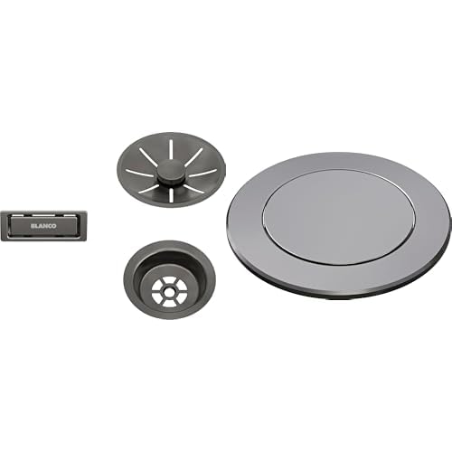 BLANCO Ablauf- und Überlaufset inklusive PushControl für Einzelbecken | Satin dark steel | Erforderliches Bohrdurchmesser: 35 mm | Kombinierbar mit allen BLANCO Spülen und Ablaufgarnituren BLANCO Ablauf- und Überlaufset inklusive PushControl für Einzelbecken | Satin dark steel | Erforderliches Bohrdurchmesser: 35 mm | Kombinierbar mit allen BLANCO Spülen und Ablaufgarnituren von BLANCO