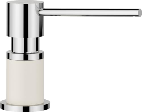 BLANCO LATO Spülmittelspender in softweiß/chrom | Passend zu allen BLANCO-Küchenarmaturen | Bequem von oben zu befüllen | Spüli | Seifenspender | 35mm Lochbohrung erforderlich | Flascheninhalt 300 ml von BLANCO