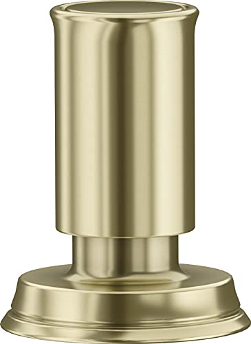 BLANCO LIVIA Zugknopf satin gold | Erforderliches Loch / Bohrdurchmesser: 14 - 35 mm | Kombinierbar mit allen BLANCO Spülen und Ablaufgarnituren von BLANCO