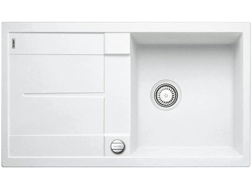 BLANCO METRA 5 S-F | Granitspüle aus SILGRANIT weiß | Einbauart: Flächenbündig | reversibel | für 50 cm breite Unterschränke | Großes Becken | Reinigungsfreundliche Öberfläche BLANCO METRA 5 S-F | Granitspüle aus SILGRANIT weiß | Einbauart: Flächenbündig | reversibel | für 50 cm breite Unterschränke | Großes Becken | Reinigungsfreundliche Öberfläche von BLANCO