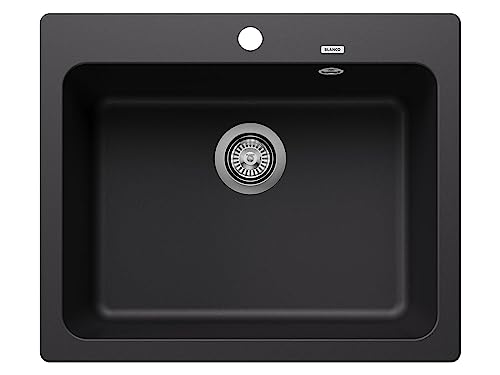 BLANCO NAYA 6 | Granitspüle aus SILGRANIT schwarz | Einbauart: Einbau von Oben | für 60 cm breite Unterschränke | Großes Beckenvolumen für optimale Nutzung | Reinigungsfreundliche Öberfläche BLANCO NAYA 6 | Granitspüle aus SILGRANIT schwarz | Einbauart: Einbau von Oben | für 60 cm breite Unterschränke | Großes Beckenvolumen für optimale Nutzung | Reinigungsfreundliche Öberfläche von BLANCO