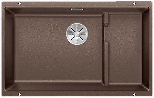 BLANCO SUBLINE 700-U Literevel | Granitspüle aus SILGRANIT cafe | Einbauart: Unterbau | für 80 cm breite Unterschränke | Ein Ausschnitt und nur einmal montiert von BLANCO