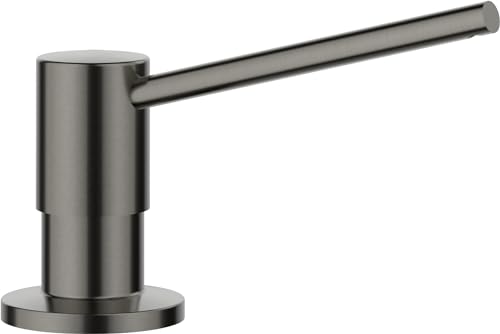 BLANCO TORRE Spülmittelspender satin dark steel | Passend zu allen BLANCO-Küchenarmaturen | Bequem von oben zu befüllen | Spüli | Seifenspender | 35 mm Lochbohrung erforder. | Flascheninhalt 300 ml von BLANCO