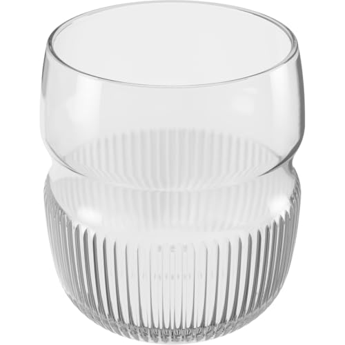 BLANCO Trinkgläser Set | 4er Set | 400 ml | geripptes Design | Borosilikatglas | spülmaschinenfest | ergonomische Form | passend zu BLANCO drink.systems (drink.soda, choice.all und Filterarmaturen) von BLANCO