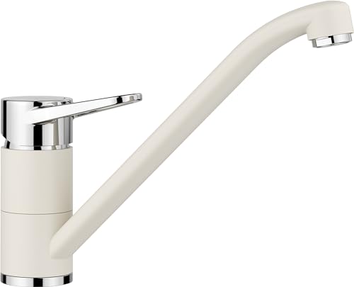 BLANCO WEGA II | Küchenarmatur in softweiß/chrom | Hochdruck | Rückflussverhinderer | Keramik Kartusche | Gesicherte Wasserqualität & wassersparend von BLANCO