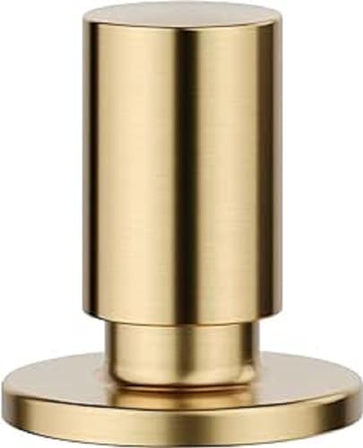 BLANCO Zugknopf rund Satin Gold | Erforderliches Loch / Bohrdurchmesser: 14 - 35 mm | Kombinierbar mit allen BLANCO Spülen und Ablaufgarnituren von BLANCO