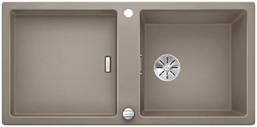 Blanco 523611 ADON XL 6 S 6 S SILGRANIT PuraDur mit Ablauffernbedienung mit Zubehörr reversibel, Tartufo von BLANCO