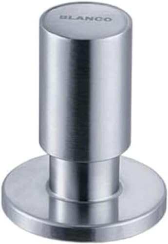 BLANCO Zugknopf rund Messing Edelstahl finish | Erforderliches Loch / Bohrdurchmesser: 14 - 35 mm | Kombinierbar mit allen BLANCO Spülen und Ablaufgarnituren von BLANCO