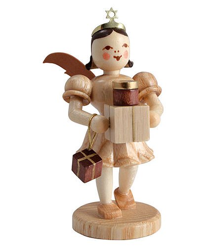 Blank Kurzrockengel m. Geschenken natur ca. 7 cm EK054 Blank Kunsthandwerk aus dem Erzgebirge von BLANK