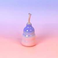 Keramik Öl Flasche | Bubble Olivenöl & Essigmenage Handgefertigter Steingutspender Blau Bis Rosa Farbverlauf Moderne Küchen Menage von BLANKBLANK