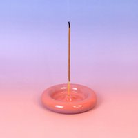 Räucherstäbchenhalter | Farbverlaufskeramik Ringbrenner in Donut-Form Pink & Lila Handgemachte Moderne Keramik von BLANKBLANK