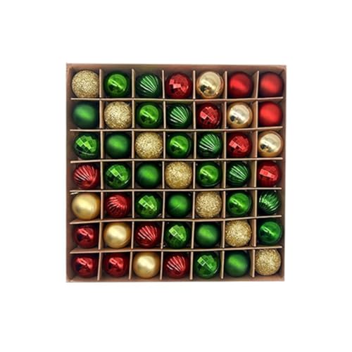 BLASHRD 1,18 "Bruchsicherer Kleiner Hängende Weihnachtskugel -Ornamente 49 PCs Baumdekorationen B von BLASHRD