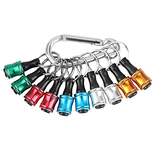 BLASHRD 10 STÜCKE 1/4 Sechskantschaft Schrauben Dreher Bits Halter VerläNgerungs Stange SchlüSselbund Schraube Adapter Bohrer ÄNdern (5 Farben) von BLASHRD
