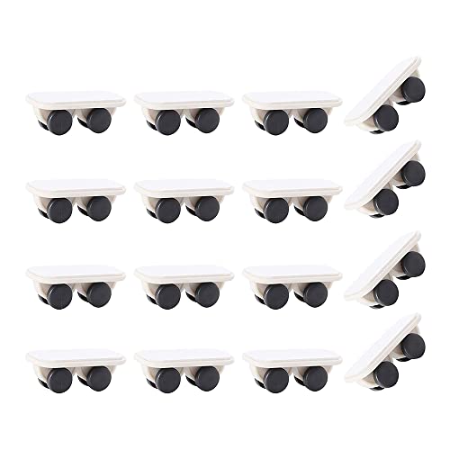 BLASHRD 16 StüCke Selbstklebende Lenkrollen Heavy Duty Stick auf Mini Kleine Nicht Drehbare Rollen Kunststoff Riemenscheibe BLASHRD 16 StüCke Selbstklebende Lenkrollen Heavy Duty Stick auf Mini Kleine Nicht Drehbare Rollen Kunststoff Riemenscheibe von BLASHRD