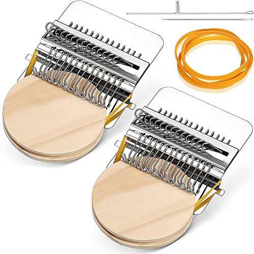 BLASHRD 2 Sets Kleiner Webstuhl Speedweve Typ Weben Werkzeug Mach Es Selbst Speedweve Stopfen Werkzeug Mini Spaß Flicken Webstuhl (14 Haken) von BLASHRD