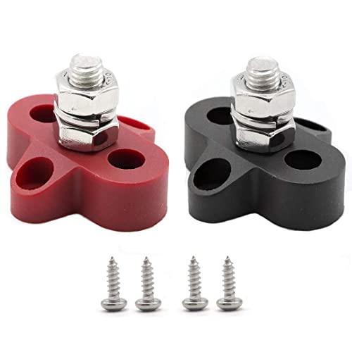 BLASHRD 2 StüCk 5/16 DC 48 V Sammelschienen-Stromanschlussblock M8 Positiver Negativer Stromverteilungsbolzen für Wohnmobile, Schiffe, Boote BLASHRD 2 StüCk 5/16 DC 48 V Sammelschienen-Stromanschlussblock M8 Positiver Negativer Stromverteilungsbolzen für Wohnmobile, Schiffe, Boote von BLASHRD