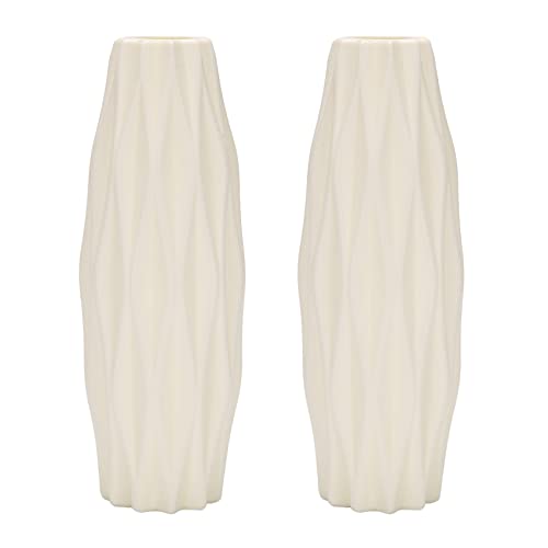 BLASHRD 2X Blumen Vase Dekoration Haus Plastik Vase Imitation Keramik Blumen Korb Nordisch Dekoration () von BLASHRD