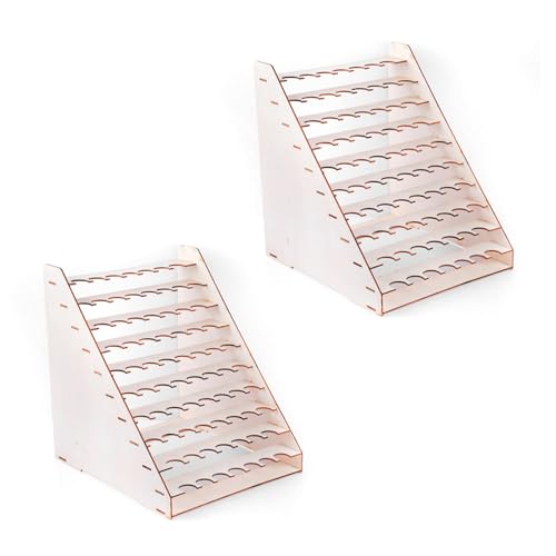 BLASHRD 2X Hölzerner Organisator Tätowierungs Farben Flaschen Präsentations Ständer Bürsten Halter Stand Epoxy Microblading Speicher Modell Werkzeug 1 von BLASHRD